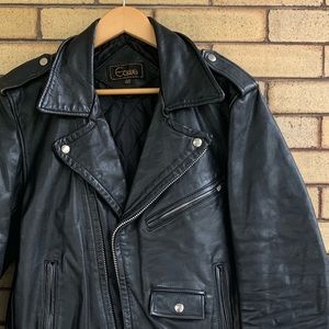Vintage Genuine Leather Moto Jacket